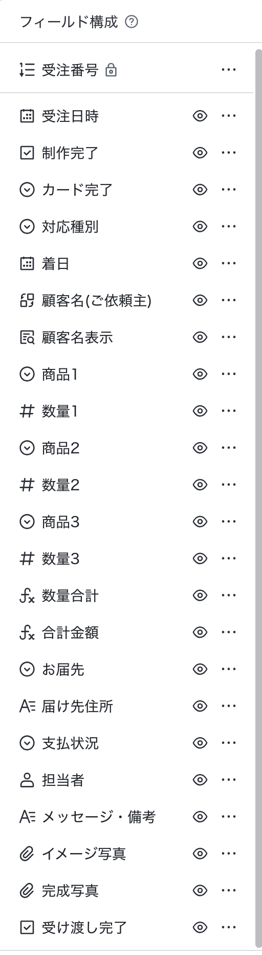 フィールド構成