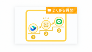 Lark→AI→LINEの3ステップのイラスト｜段階的に導入